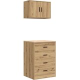 vidaXL Garažne omare 2 kosa artisan hrast inženirski les | Shoptok.si