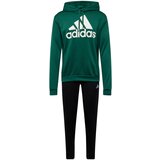 Adidas Športna trenirka temno zelena / črna / bela | Shoptok.si