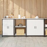 vidaXL Set za kuhinjsku pohranu 3 pcs Bijela 210 x 50 x 92 cm | shoptok.hr