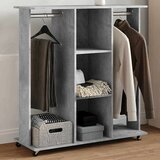  Ormar s kotačima boja betona 102x38x110 cm konstruirano drvo | shoptok.hr