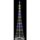 vidaXL LED božično drevesce večbarvno 138.5 x 138.5 x 399 cm Kovina | Shoptok.si