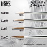 Green Stuff World SILVER SERIES Kolinsky Brush Size 1 | Četkica za minijature | Eponuda.com