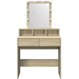  Toaletni stolić s LED svjetlima boja hrasta 80 x 41 x 144,5 cm | shoptok.hr