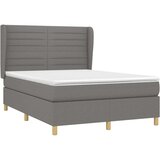  S oprugama i madracem tamnosivi 140x190 cm od tkanine | shoptok.hr
