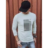 DStreet Bluza męska z nadrukiem beżowa Cene