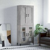  Visoka komoda siva betona 69 5x34x180 cm od konstruiranog drva | shoptok.hr