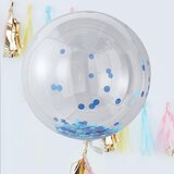 Ginger Ray® veliki baloni s konfetima blue | shoptok.hr