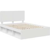  Okvir za krevet Bijelo 140 x 190 cm Čvrsto borovo drvo | shoptok.hr