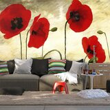  Tapeta - Golden Field of Poppies 200x154 Cijene
