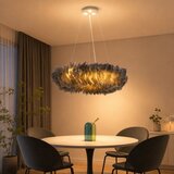 Brilagi LED luster na sajli FEATHER, 3x E27 (maks. 40W) / 230V + 3x LED 3W, Ø 50 cm, u sivoj boji | Eponuda.com
