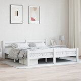 The Living Store Posteljni okvir bel iz trdne borovine 180x200 cm - Posteljni Okvir, (21526429) Cene