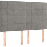  Posteljni okvir z vzglavjem svetlo siv 140x200 cm žamet, (20905142) | Shoptok.si