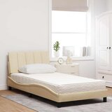  Krevet s madracem Hanko krem 100 x 200 cm od tkanine | shoptok.hr