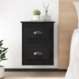  Zidni noćni ormarići 2 kom Crna 41,5x36x53 cm | shoptok.hr