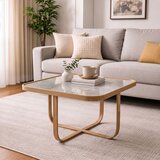 Hanah home klub sto Hisar 90, 90 cm, hrast / sivi / mermer | Eponuda.com