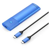 Zunanje ohišje za M.2 NVMe 2230-2280 v USB 3.2 Gen2 Type-C, aluminij, modro, PWM2-G2