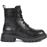 Sergio Leone Black leather ankle boots for women with platform | Eponuda.ba