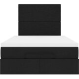  Otomanski krevet s madracem crni 120x190 cm tkanine | shoptok.hr