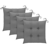  Jastuci za stolice 4 kom sivi 40 x 40 x 7 cm od tkanine Oxford Cijene