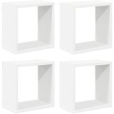  Kockaste zidne police 4 kom bijele 26 x 15 x 26 cm | Eponuda.com