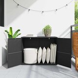  Vrtni ormarić za pohranu crni 100x55,5x80 cm poli ratan | shoptok.hr