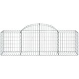  Obokana gabionska košara 7 kosov 200x50x60/80cm cinkano železo, (20757799) | Shoptok.si
