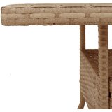  Vrtni stol bež 80 x 80 x 75 cm od poliratana i drva bagrema | shoptok.hr