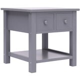 The Living Store Stranska mizica siva 40x40x40 cm les pavlovnije - Stranska Mizica, (21573293) | Shoptok.si