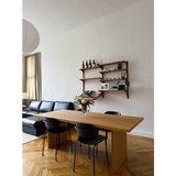Hübsch Crna metalna blagovaonska stolica s naslonima za ruke/složiva Arch – | shoptok.hr