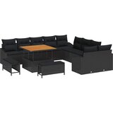  Sjedeća garnitura za vrt 13 kom. Crna poliratan 288 x 289 x 85 cm | shoptok.hr