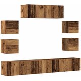  7-dijelni zidni set TV ormarić konstruirano drvo Old wood | shoptok.hr