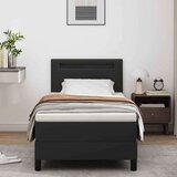 vidaXL Krevet s Podnožjem i Madracem Crn 90x200 cm Umjetna Koža | shoptok.hr