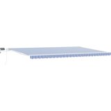 vidaXL Retraktilna tenda with Modra in bela 6 x 3 m Platno in kovina | Shoptok.si