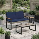  Vanjska klupa Siva i tamnoplava 107 x 61 x 80 cm poliratan | shoptok.hr