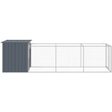  Kućica za pse s igralištem antracit 110 x 405 x 110 cm čelična | shoptok.hr