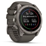 Garmin multisport GPS sat fēnix 9 51 mm, titanij, silikonski remen šljunčano sive boje | shoptok.hr
