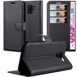 Cadorabo Ohišje, združljivo z Samsung Galaxy J6 2018 v oksidna črna - Zaščitni ovitek z magnetnim zapiranjem, stoječo funkcijo in režo za kartice, (20557106) | Shoptok.si