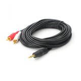  (85452) kabl 3.5mm (muški) na 2 činča (muški) 5m crni Cene