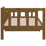  Dnevna postelja medeno rjava 90x190 cm trdna borovina, (20647272) | Shoptok.si
