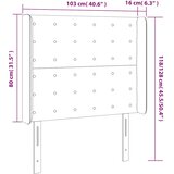  Uzglavlje s ušima tamnoplavo 103x16x118/128 cm baršunasto | shoptok.hr