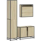  3-dijelni set kupaonskog namještaja boja hrasta sonome drveni | shoptok.hr