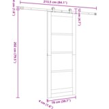 vidaXL klizna vrata sa setom za montažu 'ORKDAL'bijela 78x202 cm | shoptok.hr