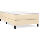  Krevet s oprugama i madracem krem 90 x 200 cm od tkanine | shoptok.hr