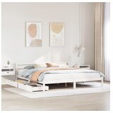 vidaXL Okvir kreveta bez madraca bijeli 180x200 cm od masivne borovine | shoptok.hr