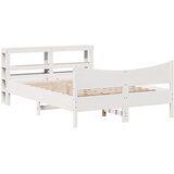  Okvir kreveta s uzglavljem bijeli 120 x 190 cm od borovine | shoptok.hr
