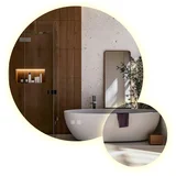 Stensko ogledalo LED R-8040 80cm + 40cm