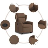  Naslonjač na podizanje od tkanine smeđi | shoptok.hr