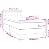  s oprugama i madracem tamnosmeđi 90 x 200 cm od tkanine | shoptok.hr