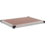 vidaXL Podstavek za zunanji tuš WPC nerjaveče jeklo 80x62 cm rjava | Shoptok.si