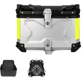 KEMiMOTO Škatla za čelado motocikla, CNC aluminijasta konstrukcija, zadnje orodne torbe, 45L X srebrna, (5000156926) | Shoptok.si